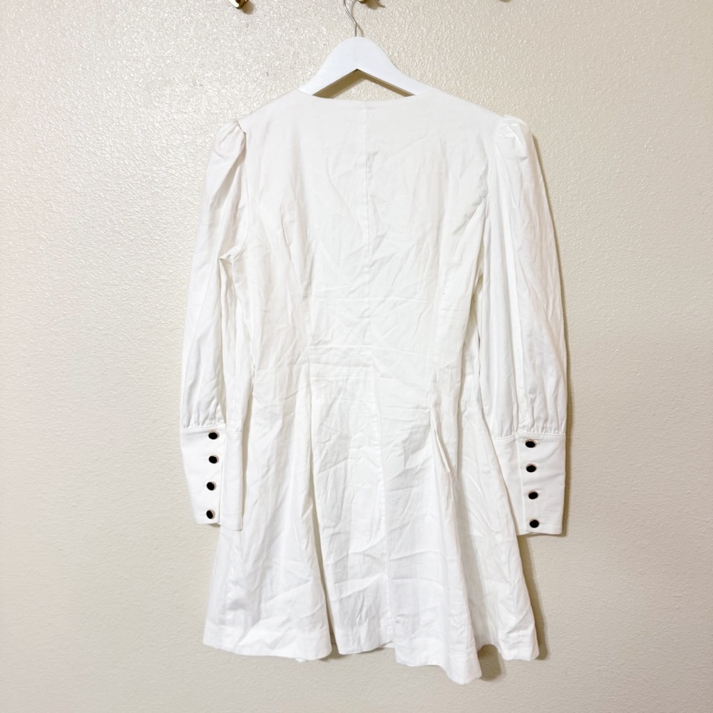 NEW Reformation Lovisa Long Sleeve Organic Cotton Velvet Button Mini Dress 10 - Picture 5 of 8